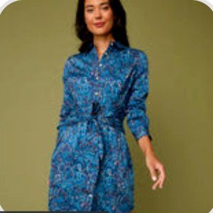 Untuckit Stretch Cotton Madeline Shirt Dress NWOT